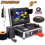 SYANSPAN 수중 낚시 카메라 DVR 9 인치 컬러 스크린 HD 1000TVL 12LED 깊은 우물 감지 광각 30 m 50 100 150 200m DVR 15m : 경 홍 상 사