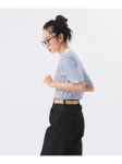 BEAMS BOY 빔스보이 별주 헬스니트 스트라이프 5부 소매 반팔 티셔츠 여성용 일본 빔즈 : 수상한부부