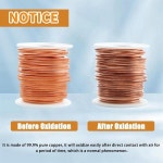 ABEZZ 구리 와이어 원예 전기 배양용 99.9% 연질 순수 베어 16 게이지/1.3mm 직경 127 피트 파운드 : banamoly8