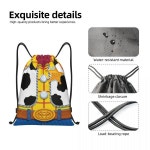 사용자 정의 토이 스토리 우디의 관 복장 Drawstring 배낭 스포츠 체육관 가방 여성용 만화  Sackpack : 3월17일