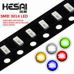3014 SMD LED 슈퍼 브라이트, 레드, 그린, 블루, 옐로우, 화이트 워터 클리어 라이트 다이오드, 5 가지 색상 : 저무리13