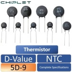NTC 서미스터 저항 5D-9 네거티브 온도 계수 5D 9MM 5R DIP MF72 80 개 : 칠십칠플렉스