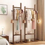 틈새 우드 옷걸이 행거 폭 원목 코트걸이 스탠드 A.호두38cm : 리브드팟