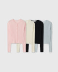 언더스탠딩 25SS 시스루 가디건 4color : Deepgray