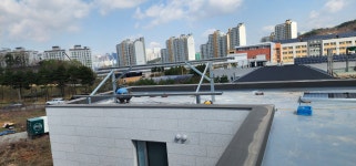 3kw 옥상형 태양광발전 구조물 설치 방수시공 포함 경사형 철구조 단독주택 건물용 : 홈에너지