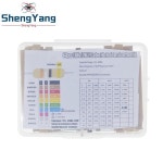 TZT 1/8W 5% 640pcs 64 값 1R - 10MR 0.125W 탄소 필름 저항기 모듬 키트 세트 : 팔십일플렉스