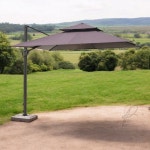 블루라운지 대형 태양광 사각파라솔 커피 3m 견고한프레임 레저용품 마당 옥외 야외용가구 : 블루라운지25