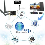 BT 4.2가 탑재된 PC용 Ubit AC1200 PCIe WiFi 카드 듀얼 밴드 무선 네트워크 어댑터 및 히트 싱크 기술 게임, 브라우징, 스트리밍 등을... 