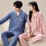 여름 커플 잠옷 봄 류 가디건위한 여성용 봄과 긴팔 : sunsetstore