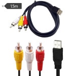 USB-AV 오디오 및 비디오 케이블 셋톱 박스 케이블 USB A 수컷 A 암컷 to 2RCA 3RCA 수컷 버스 USB to 2 Lotus 및 3 Lotus AV 케이블... 