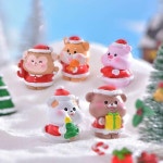 크리스마스 선물 인형 미니어처 귀여운 사슴 송진 장식품 마이크로 조경 책상 홈 DIY 액세서리 : banamoly7