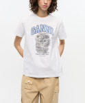프린트 티셔츠 White Relaxed Jersey T-shirt (2color) : Purity shop