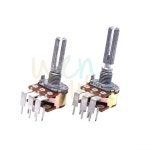 148 타입 수직 듀얼 채널 B50K 전위차계, 오디오 볼륨, 샤프트, 6 핀 구부러진 풋, B503, 25mm, 30mm, 2 : 저무리17