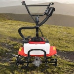 4스트로크 가솔린 마이크로 경운 기계 농장 가정용 소형 잡초 다기능 : 3월17일