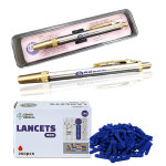 태리 스텐 사혈기+채혈침200개 세트 무통 채혈기 수지침 손따는침 병원 한의원 약국 : 태리메디칼
