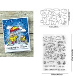 호환 열대 배경 번들 투명 스탬프 및 금속 절단 다이 DIY 공예 제작 카드 앨범 스크랩북 장식 H3245 : 아스트랄레 아모레