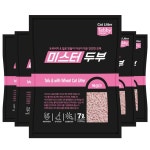 [멍멍스타] 미스터두부 가는입자 고양이두부모래 복숭아, 7L, 6개 : 멍멍스타