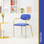 컬러 핑크 블루 철제 의자 민트 옐로우 포인트 네일샵 아이방 : MINS COMPANY