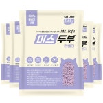 [멍멍스타] 미스두부 가는입자 고양이두부모래 라벤더, 7L, 6개 : 멍멍스타