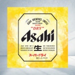 90X90 샘플 주문 이자카야 맥주 아사히 생맥주 브랜드 로고 정사각형 현수막 : 탐디자인 탐프린트