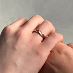 14k 18k 심플 사선컷팅 바램 360도 밴드링 커플링 : add.j