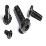 라운드 헤드 T & TX 나사 팬 헤드 볼트 M6 Torx 나사 볼트 304 스테인레스 스틸 플럼 소켓 나사 못 블랙 네일 14 개 : 백삼플렉스