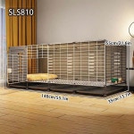 변기 분리 테디 포메라니안 켄넬 두꺼운 강화 및 가정용 개 케이지 소형 실내 : 하루코퍼레이션23