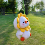 [설명서 포함] 양모펠트 노랑꽃 흰 오리 오리인형 니들펠트 DIY 키트 만들기 공예 세트 : 릴레스타