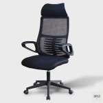 직코몰 J1281 메쉬 헤드 블랙의자 1color 서재 컴퓨터의자 : 직코몰
