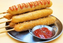 냉동핫도그 수제 콘 청양 핫도그 120g (5개입) : 야식포차