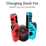닌텐도 스위치 조이콘 컨트롤러용 충전 독 스테이션 4 in 1 스탠드 USB 포트 LED 표시기 게임 액세서리 : salamoly8