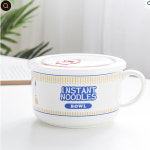 라면용기 전자레인지 용기 도자기그릇 덮개있는 찜기 면기 800ml 백산상회 : 백산상회