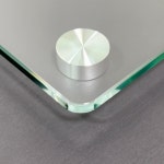 비컴피 강화유리 모니터 받침대 높이조절 컴퓨터 받침 높은 투명 선반 기본형 560 : 비컴피