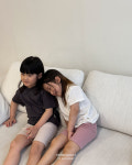 미미언니 25 여름 레깅스 무지 스판 쫄바지 여아 남아 돌 아기 키즈 골지레깅스 등원룩 : 오꼬뜨