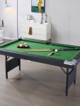 포켓볼 테이블 블루 97X53X68CM 펜션 7 5자 접이식 당구대 사이즈 가로 6척 당구대 사이즈 가로 1830 세로 965 높이 790 그린 패브릭 : 투투제니