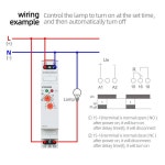 VENGIM 오프 지연 시간 릴레이 220V  AC/DC12V-240V 타이머 스위치Din 레일 : 3월9일