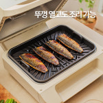 스미스앤스미시 무연 글라스 에어프라이기 생선 군고구마 삼겹살 대용량 에어프라이어 그릴 10L : 스미스앤스미시