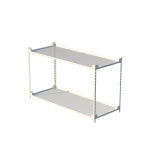 NS NS 2단 스틸 선반장 1000x400 2색 다용도선반장 철제가구 철제선반 베란다선반 : 네이비스완