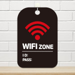 WIFI ZONE 와이파이 안내문 팻말 알림판 블랙 팻말제작 표찰 표시판 안내표지판 : 데니스스토어