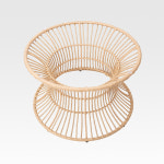 아르푸 MFT-024 유리 라탄 카페 원형 야외 소파테이블 : 아르푸