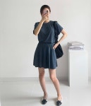 (44-88/쿨링) 입자마자 시원한 상+하의 코디세트 밴딩팬츠 키작녀 여름 바캉스룩 : 여리제이