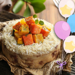 스위트 연어고구마 강아지 수제 생일 케이크 : 네이월