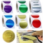 라벨기 50mm 250pcs 인증서 기어 인감 금속 스탬프에 대 한 철강 양각 스티커 접착 라벨 Scrapbooking 선물 : 플러스총판