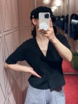 구찌 울 캐시미어 브이넥 반팔 니트 가디건 BLACK 770032 XKDRL 1000 : 웨스트런던
