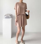 (44-88/쿨링) 입자마자 시원한 상+하의 코디세트 밴딩팬츠 키작녀 여름 바캉스룩 : 여리제이