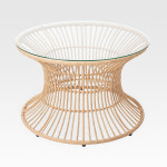 아르푸 MFT-024 유리 라탄 카페 원형 야외 소파테이블 : 아르푸