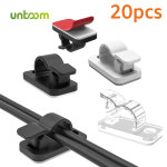 Untoom 20pcs 케이블 주최자 클립 케이블 관리 와이어 관리자 코드 홀더 USB 충전 데이터 라인 와인 더 벽걸이 형 후크 Black : jojoruby