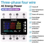 전기 에너지 미터 3상 컬러 스크린 DIN 레일 4선 전력계 AC 85- 290V 80A 과전압 보호기 : 베스트321큐