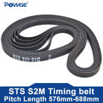 POWGE STS S2M 타이밍 벨트, Lp = 576 580, 584, 586, 590, 594, 600, 604, 606, 610, 614, 616, 630, 634, 638, : 루디루디샵