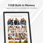 32GB 저장 용량의 Euphro 10.1인치 디지털 액자, 1280x800 IPS 터치스크린의 사진/비디오 공유 및 무료 앱을 통한 : 30서초직구